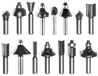 Router bit set 8 mm 15 pieces.