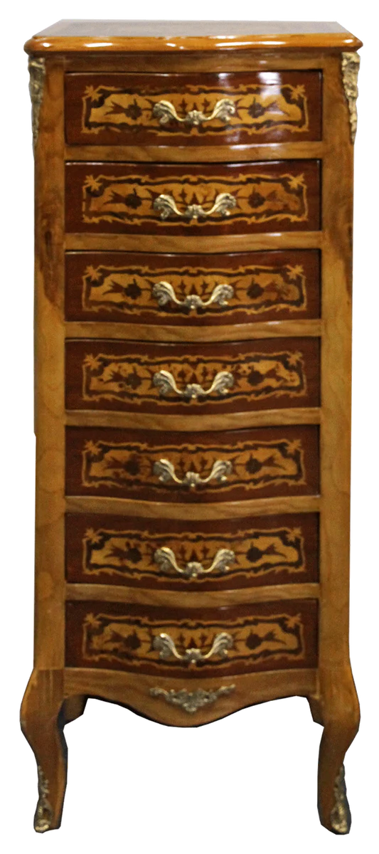 Baroque chest of drawers with 7 drawers bird