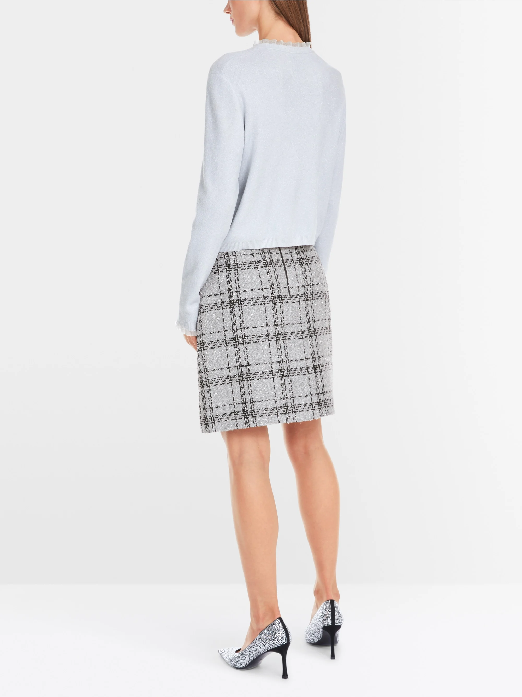 Marc-Cain Glitzer-Cardigan mit Rüschen