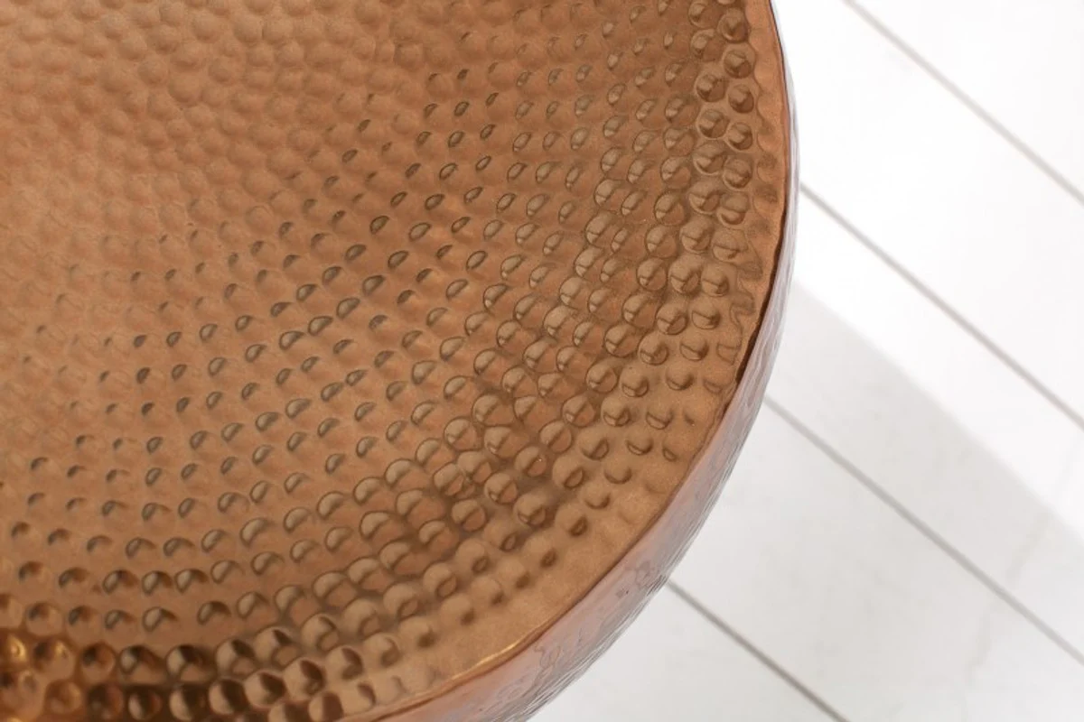 Luxury coffee table copper 60 cm aluminum - living room salon table - unique