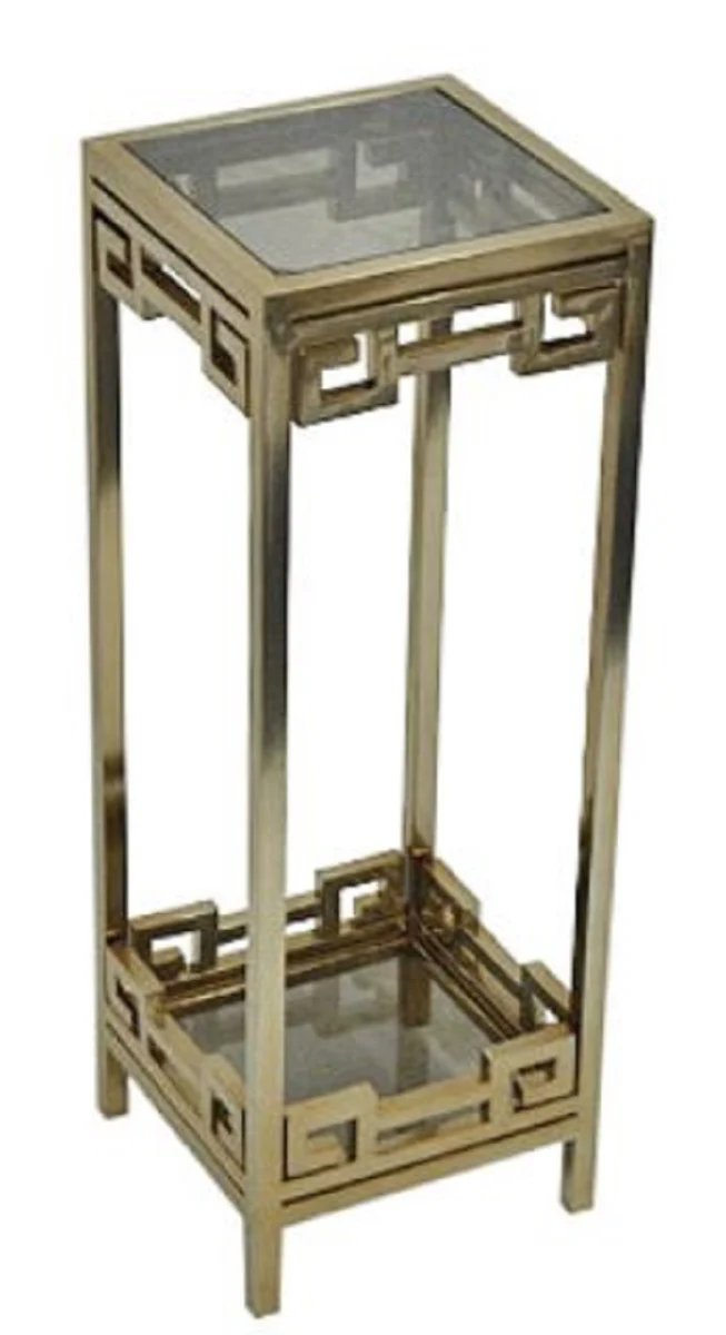 Luxury side table / column antique brass color 35 x 35 x H. 100 cm - living room furniture