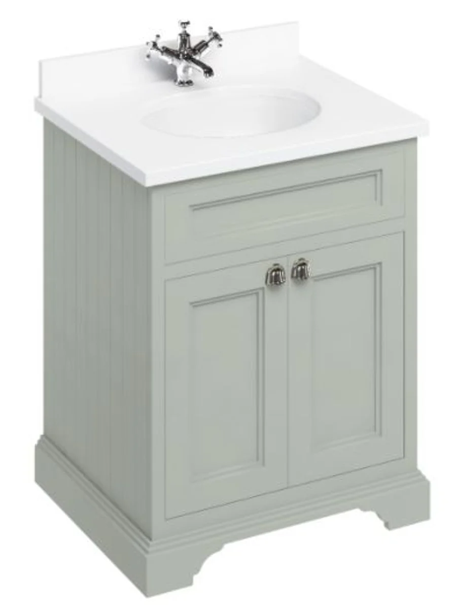 Luxury wash cabinet / vanity unit with marble top and 2 doors - hotel furniture