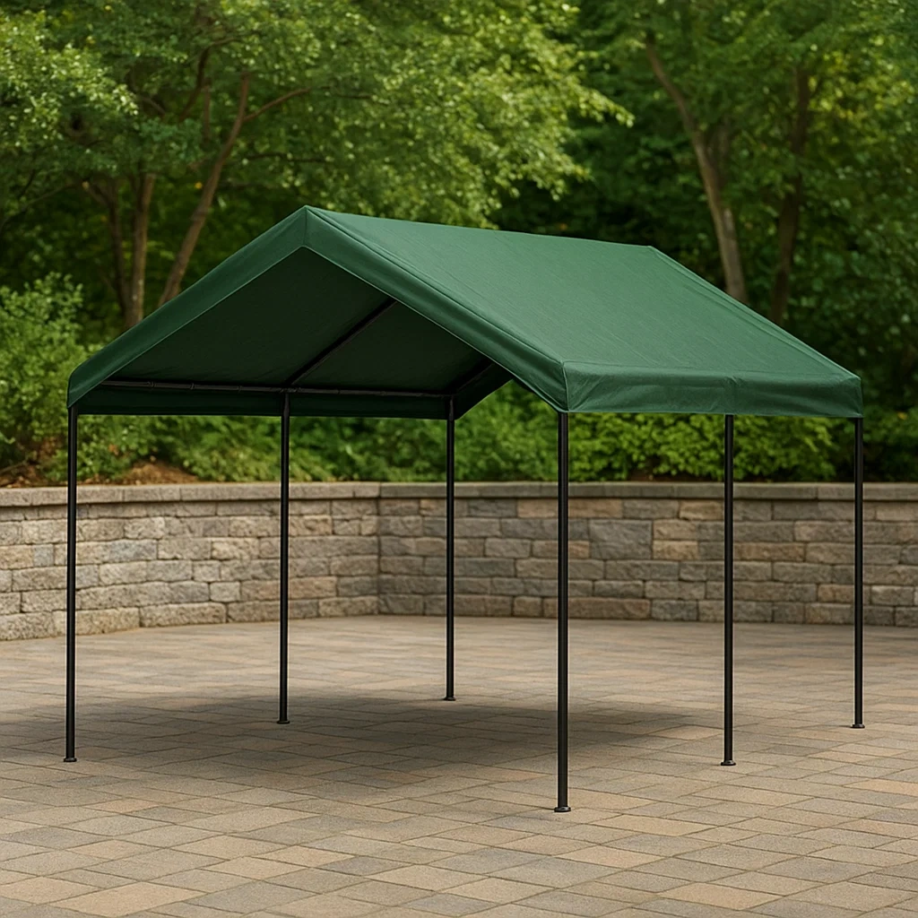 Metallpavillon und Kiosk mit Satteldach, grüne Farbe und schwarze Struktur, 200 x 300 x 250 cm - yj0FAsjjPm5O