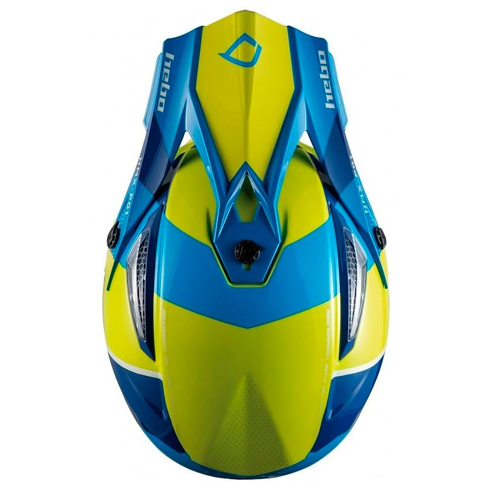 CROSS / ENDURO HELMET HEBO RIPPLE LIME / BLUE