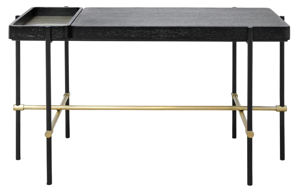 Luxury hotel coffee table black / gold 80 x 40 x H. 45 cm - Hotel Furniture