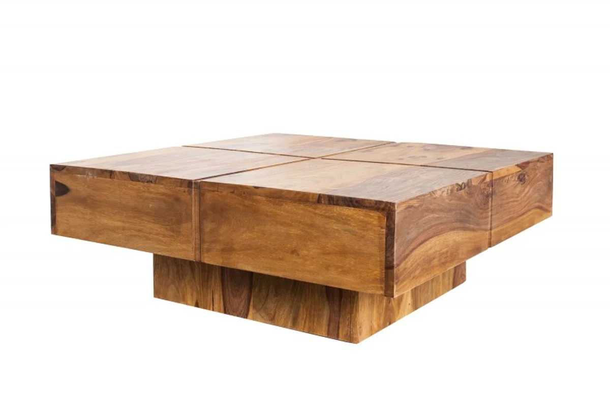 Designer solid wood coffee table natural 80 x 30 cm - salon living room table