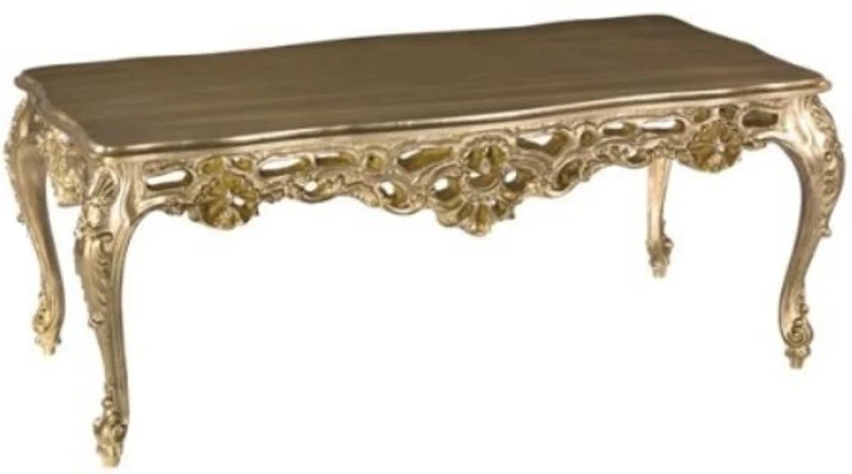 Luxury Baroque coffee table bronze-gold 109 x 57 x H. 44 cm - Magnificent living room table - Baroque living room furniture - Luxury quality - Made in Italy