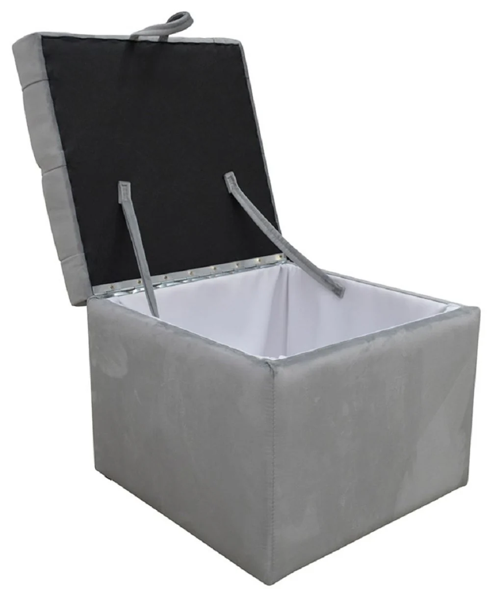 Luxury Chesterfield chest with seat 50 x 50 x H. 48 cm - Various colors - Padded folding stool - Stool chest - Luxury quality