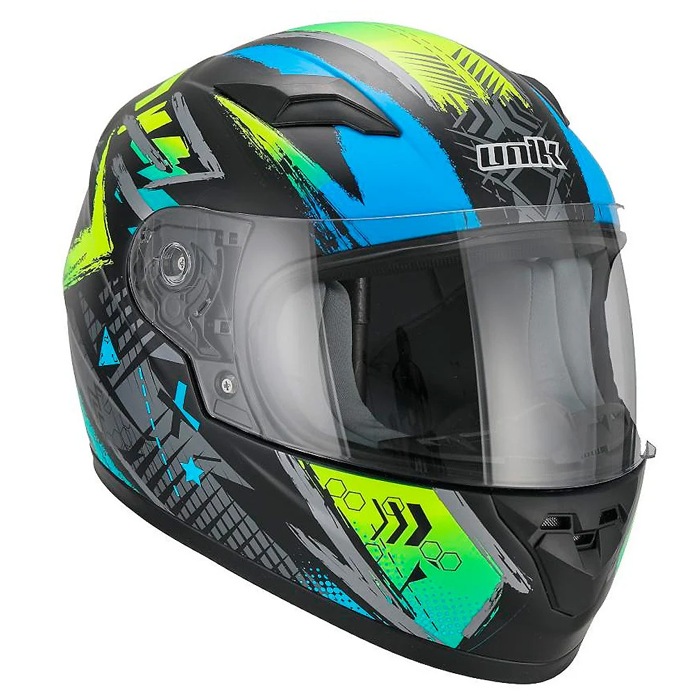 CASCO UNIK SPACE U30 INFANTIL NEGRO / AZUL / AMARILLO