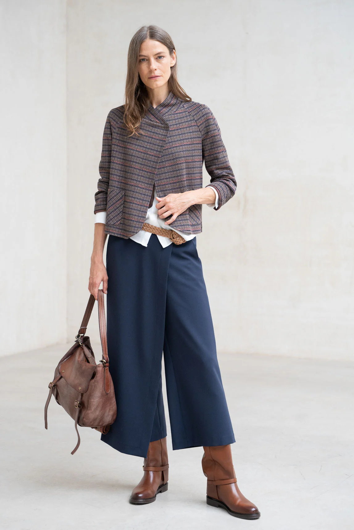 Rivera-Spain Tarento Jacke Burgunderrot kariert