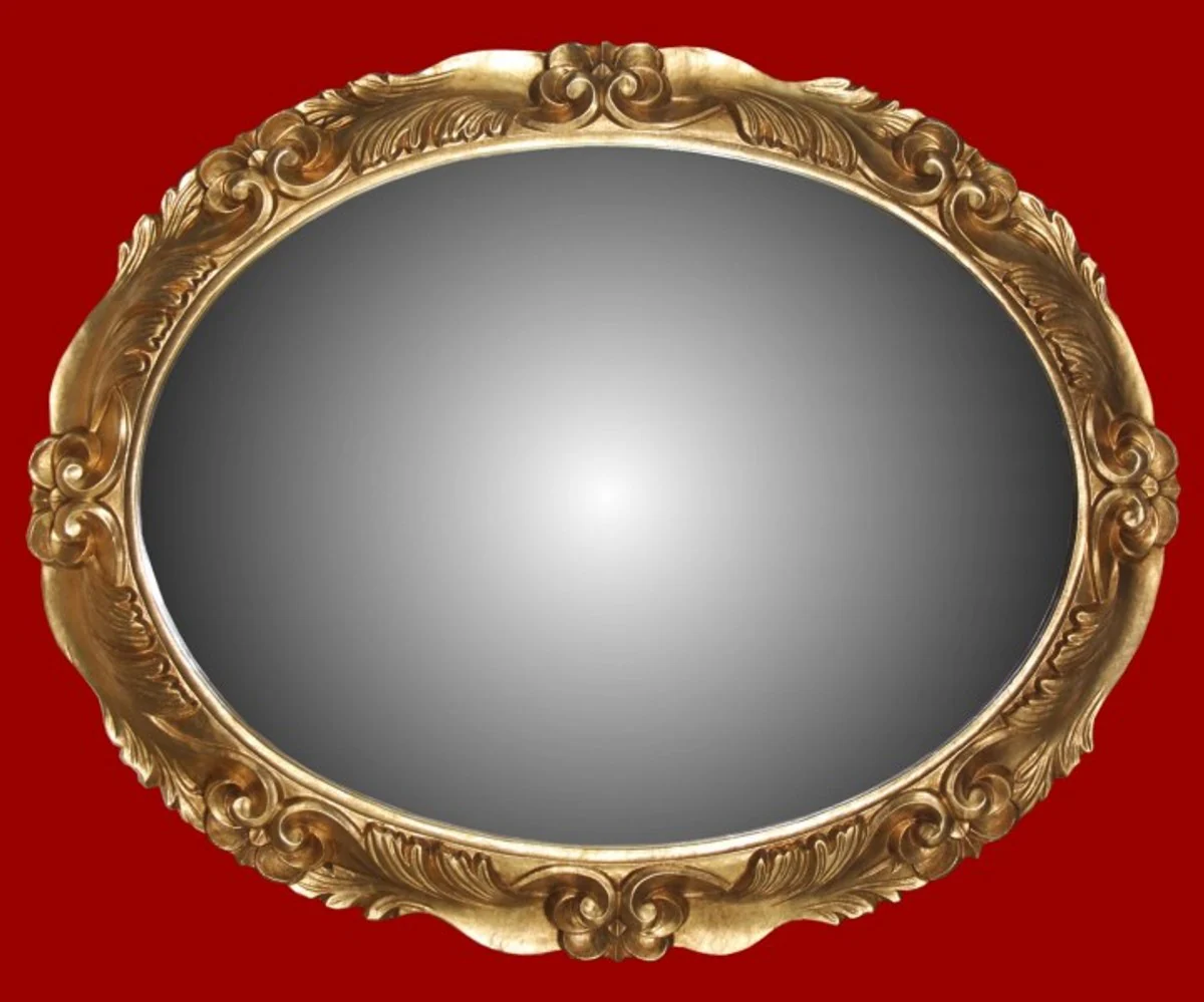 Baroque wall mirror from Italy Gold Oval W 101 cm, H 81 cm - noble & magnificent