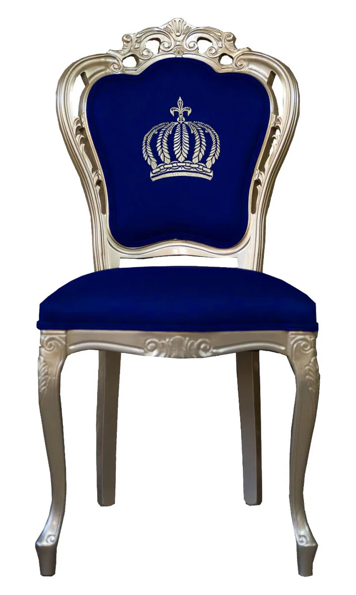 Pompöös by Luxury Baroque Dining Chair Blue / Gold - Pompöös Baroque chair designed by Harald Glööckler