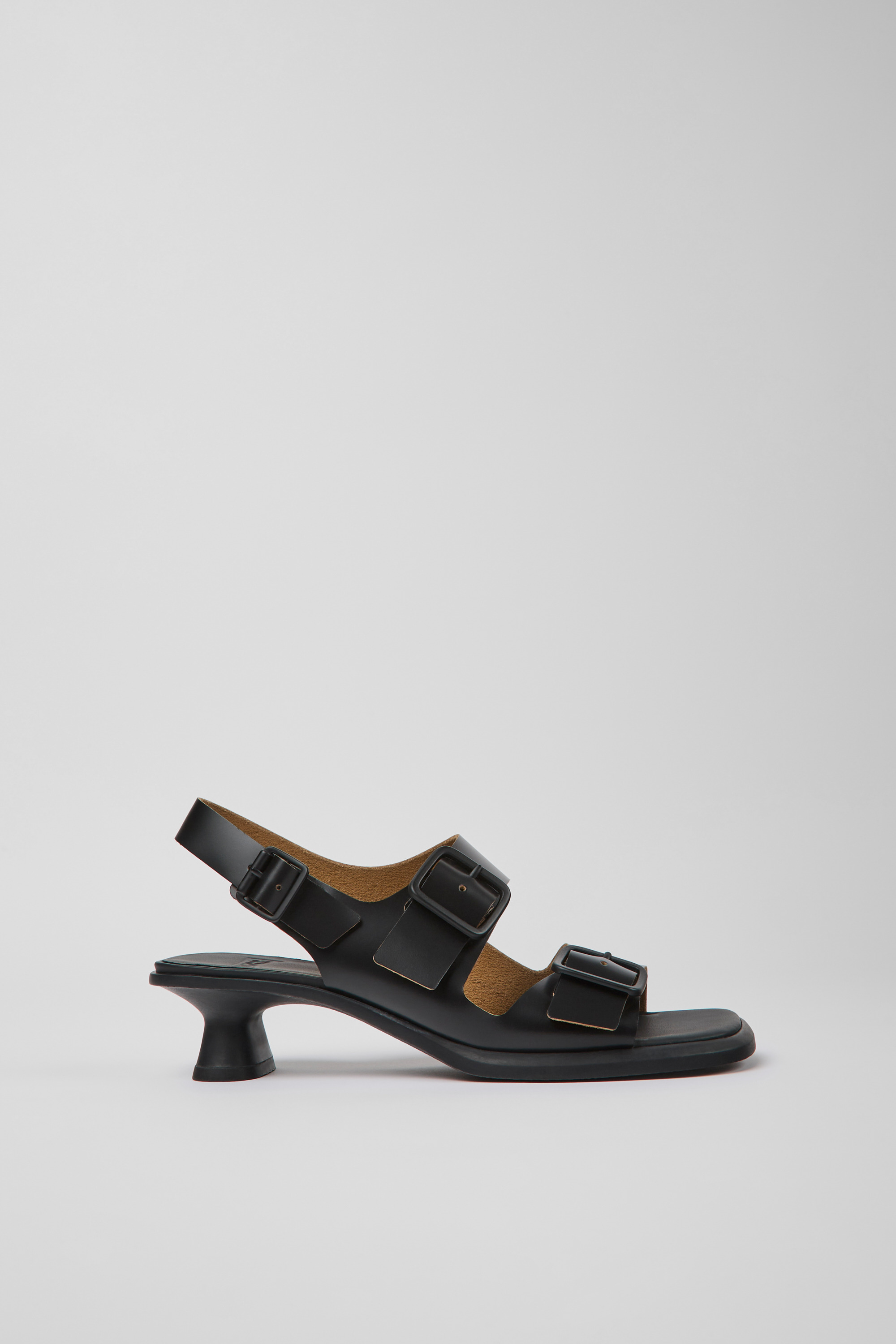 Dina - Schwarze Leder Sandalen für Damen