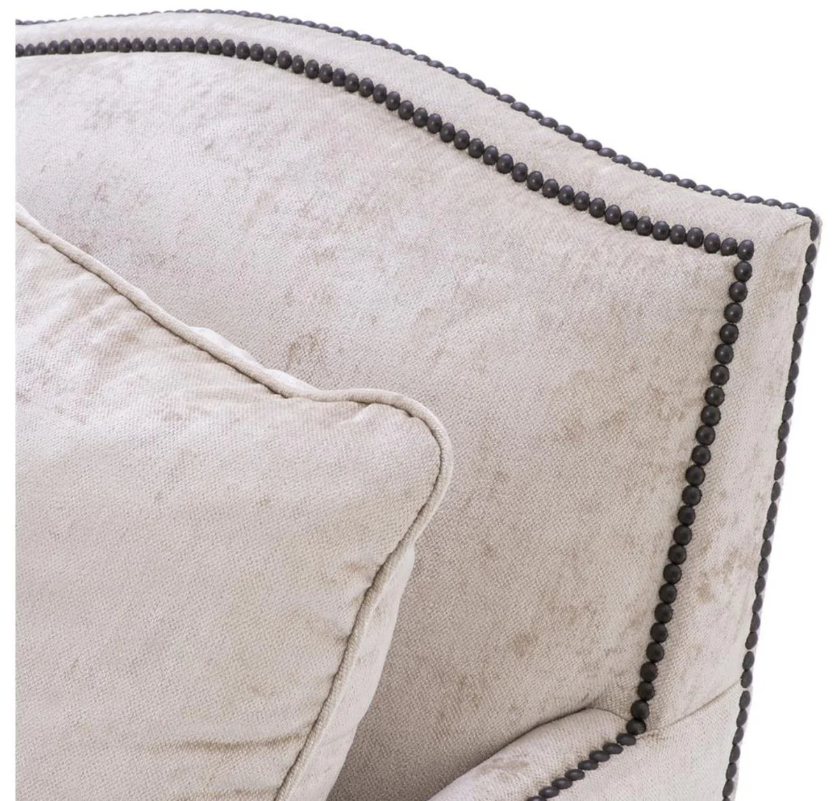 Luxury living room sofa cream / black 220 x 98 x H. 90 cm - Limited Edition