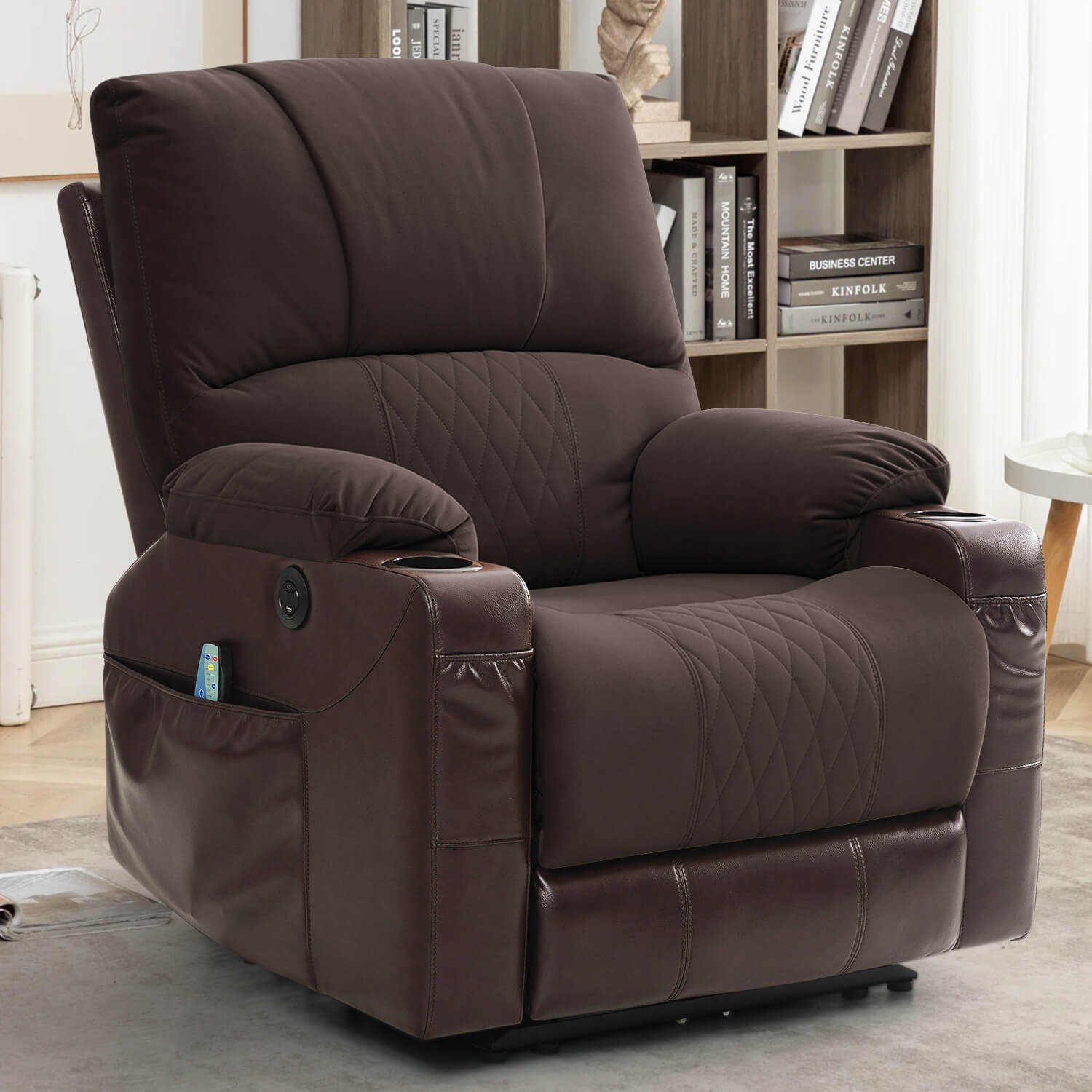 Power Recliner Stuhl mit Hitze und Massage, Wall Hugger