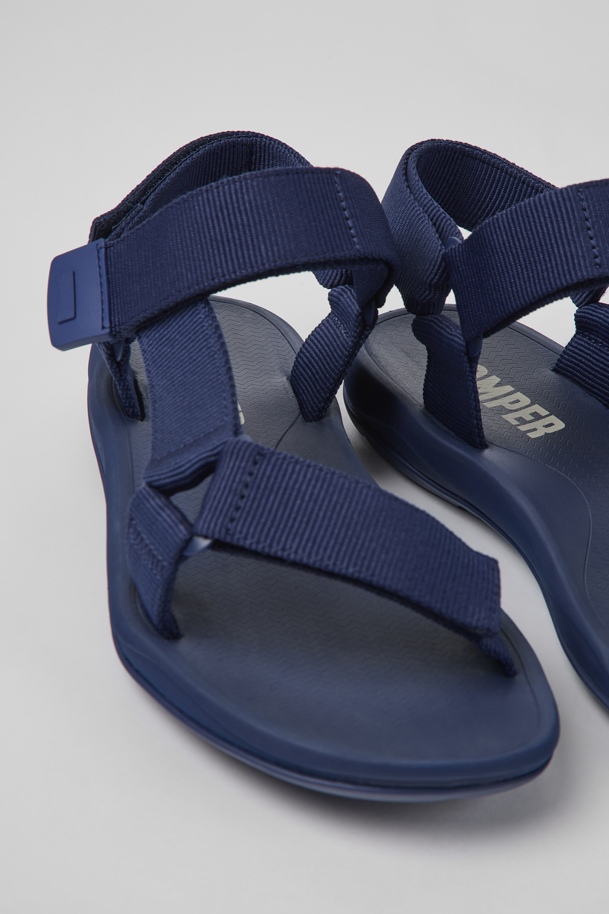 Match - Blaue textile Sandalen für Herren
