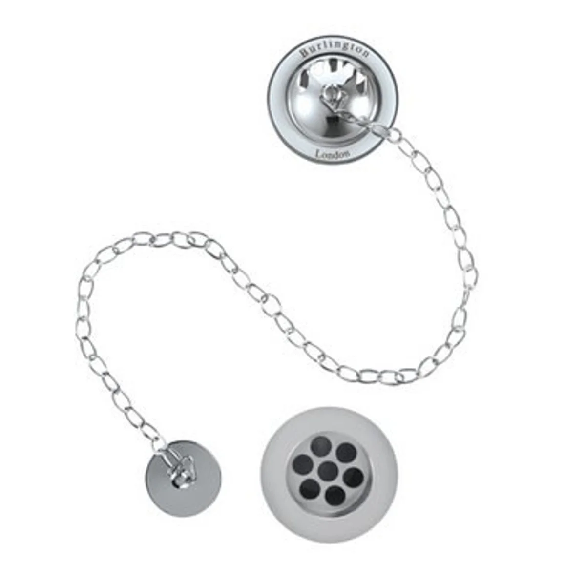 Chrome drain and overflow system for freestanding bathtubs