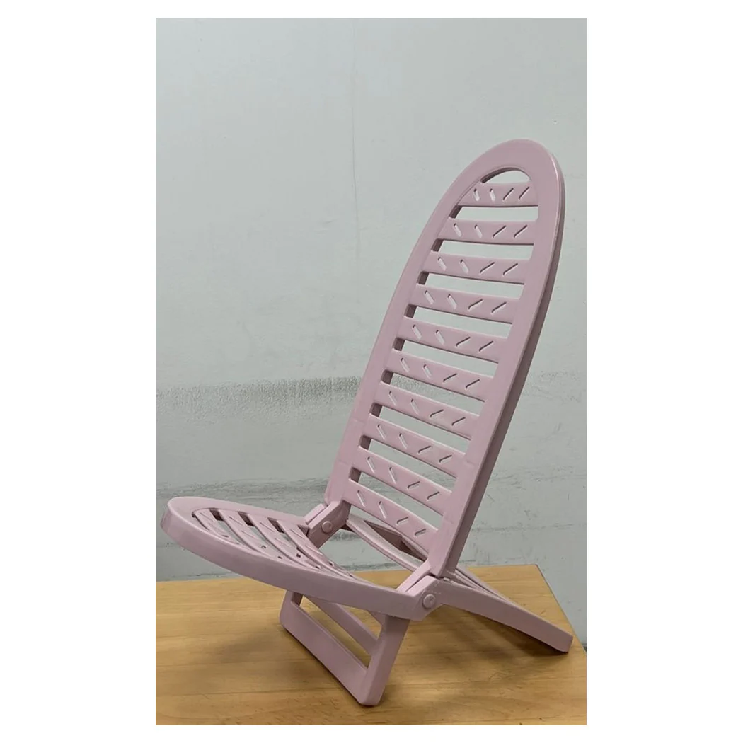 2PZ SPIAGINA PIEGHEVOLE ROSA CIPRIA IN PLASTIC 40X40X86CM MARE PISCINA