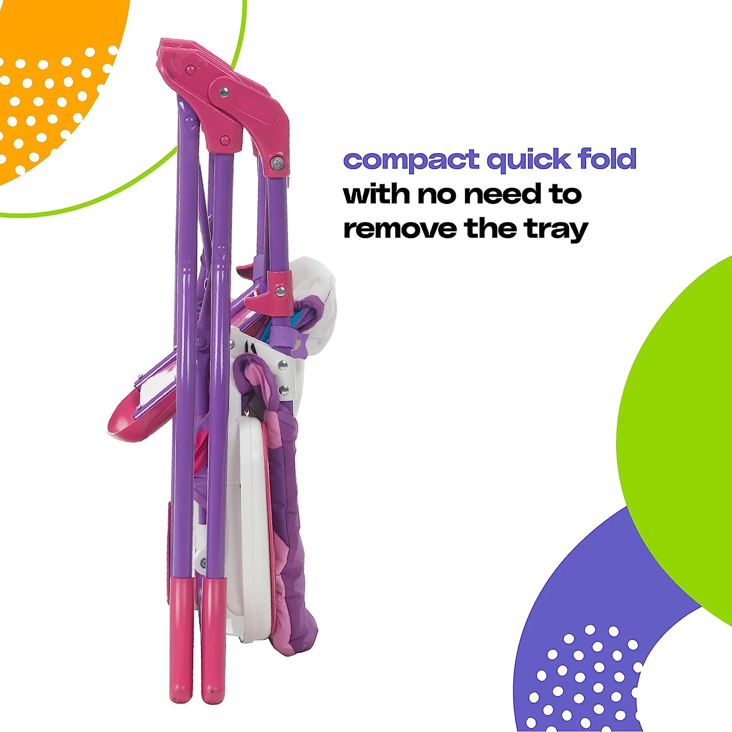 Simple Fold Deluxe Hochstuhl mit 3-Positionen-Tablett (Monster Syd)