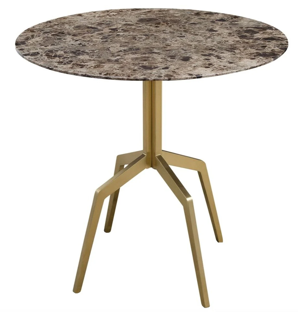 Luxury dining table gold / black 80 x H. 76 cm - Dining room furniture