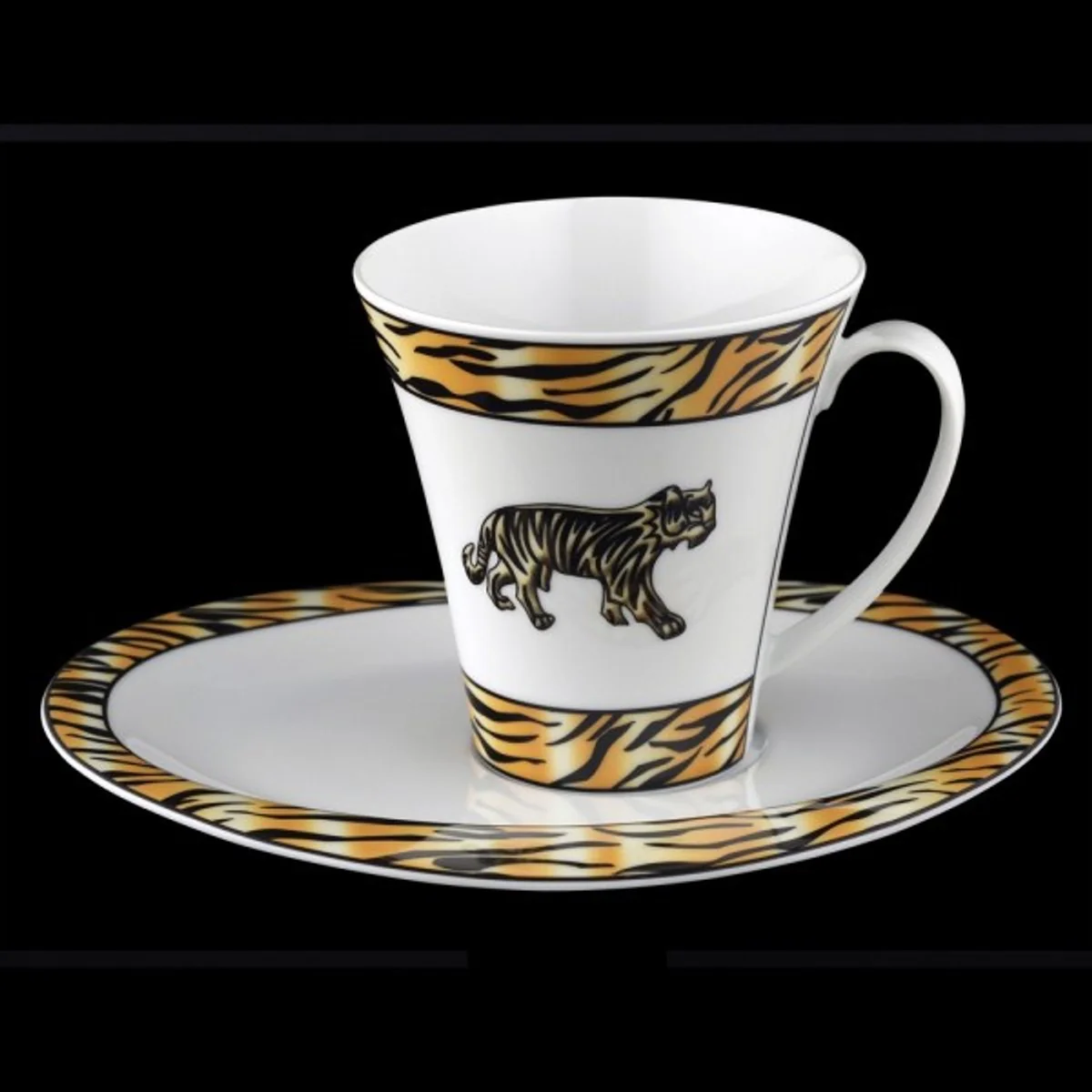 Pompöös cup set 2 pieces. oval Design by Harald Glööckler - very elegant and high-quality porcelain