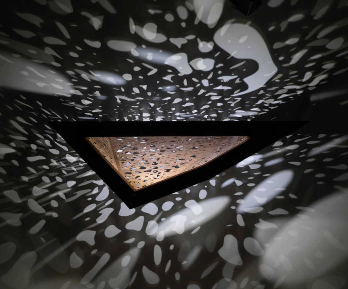 Luxury dining table with glass top and LED lighting brown 250 cm - Made in Italy