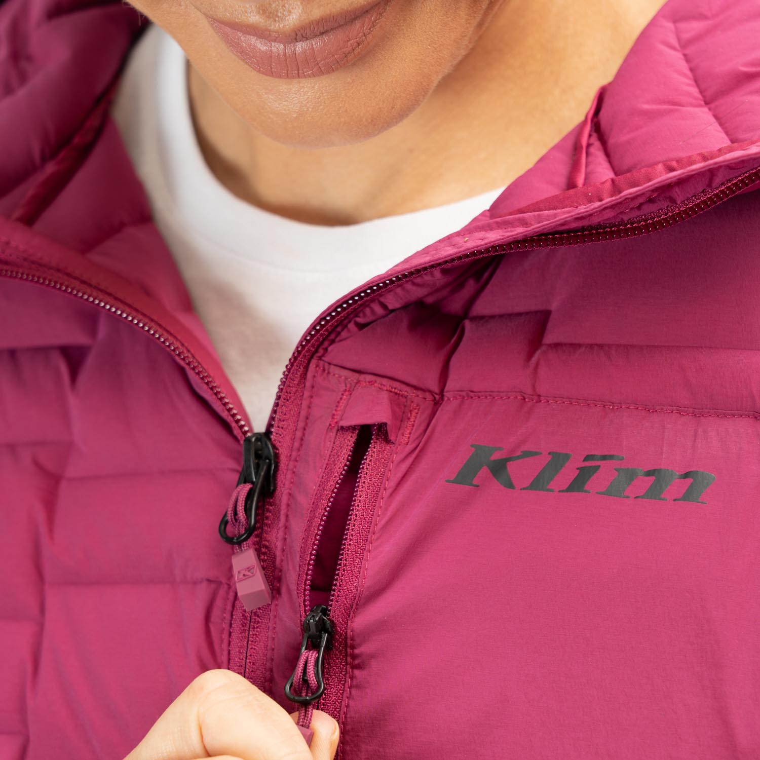 Luna stretch down jacket with hood