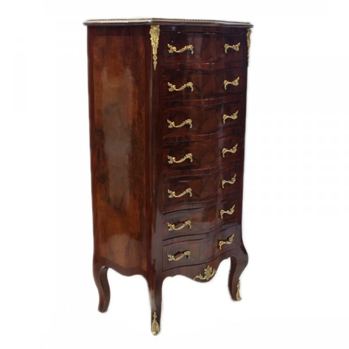 Baroque chest of drawers with 7 drawers model mahogany
