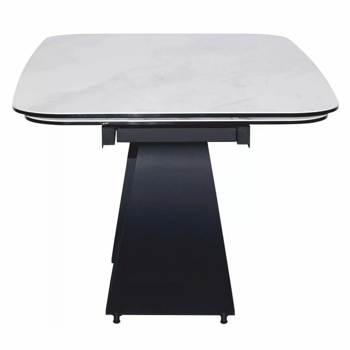 Luxury dining table matt white / matt black 160-240 cm - extendable