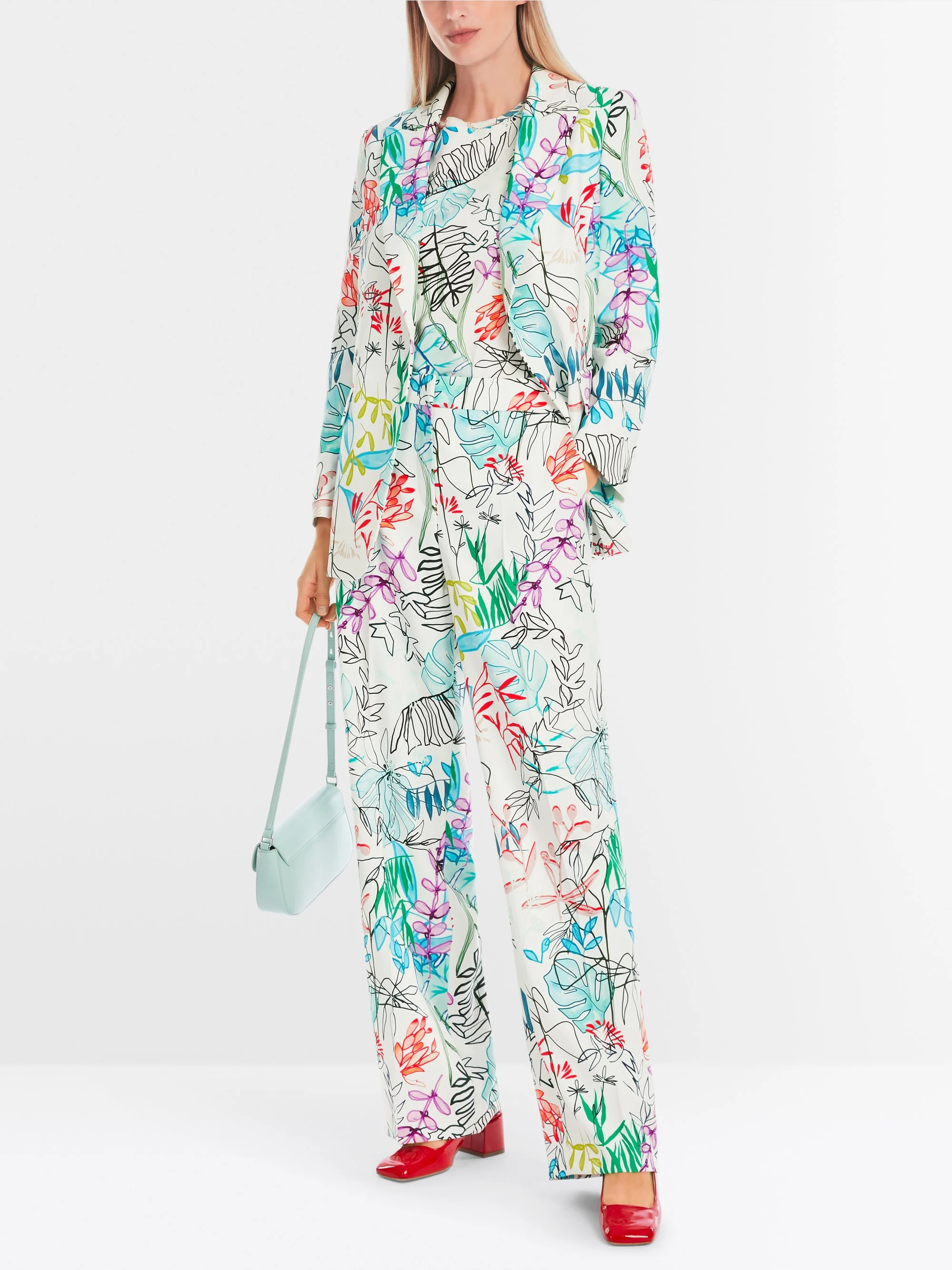 Marc-Cain Trendiger Blazer mit Allover-Blättermotiv