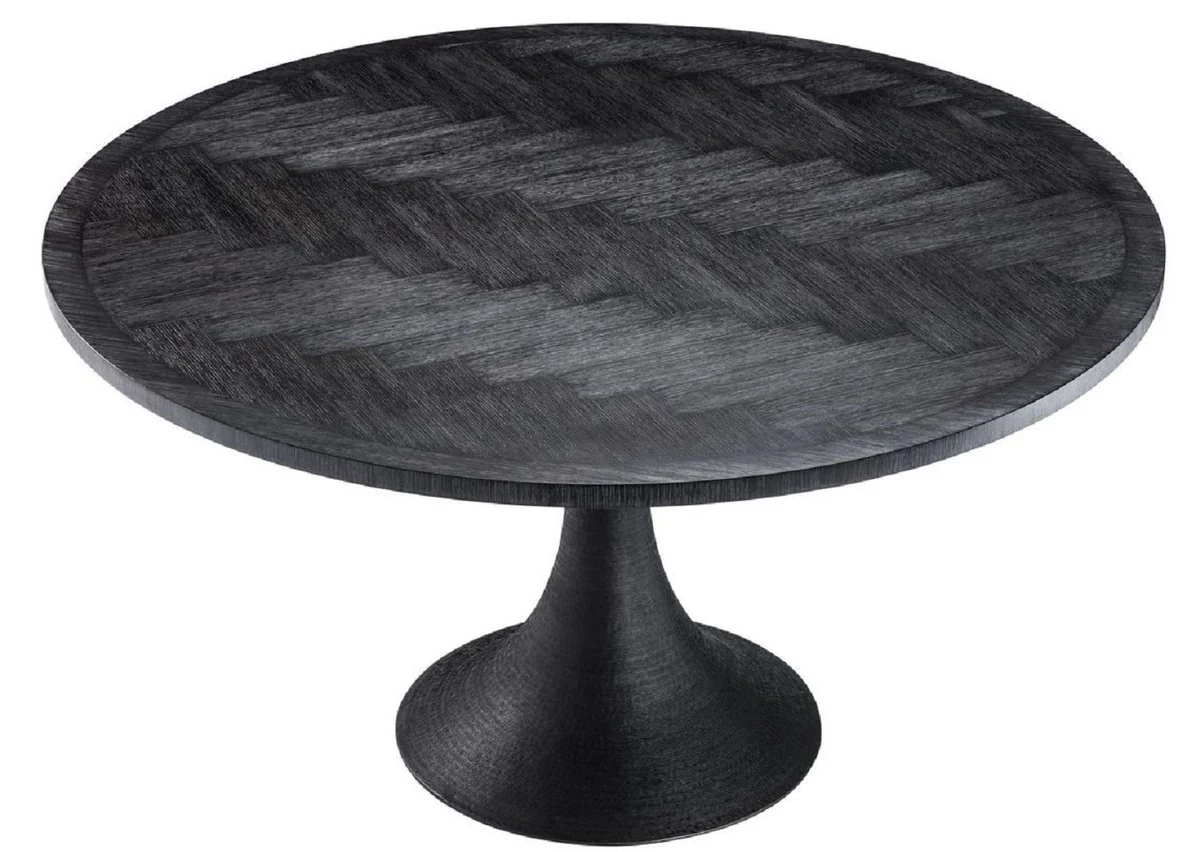 Luxury dining table black Ø 140 x H. 76 cm - Round kitchen table - Luxury dining room furniture