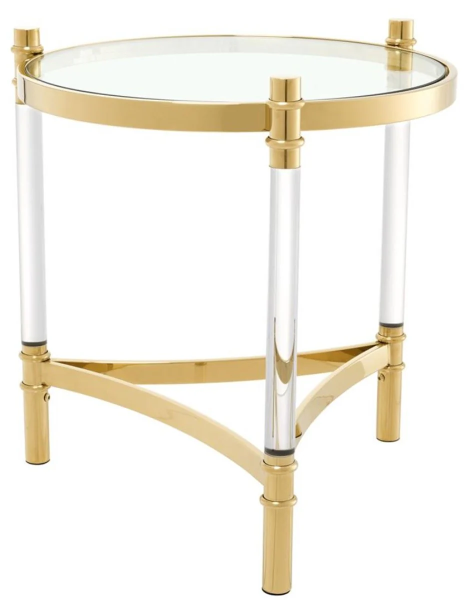 Living room side table gold Ø 50 x H. 55 cm - luxury collection