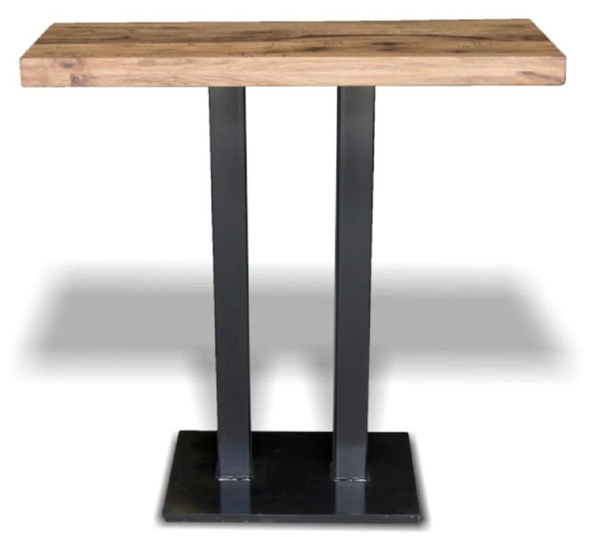 Luxury bar table natural colors / black - various sizes - bar table with solid wood table top and steel legs - bar furniture - bistro furniture - catering furniture - luxury furniture