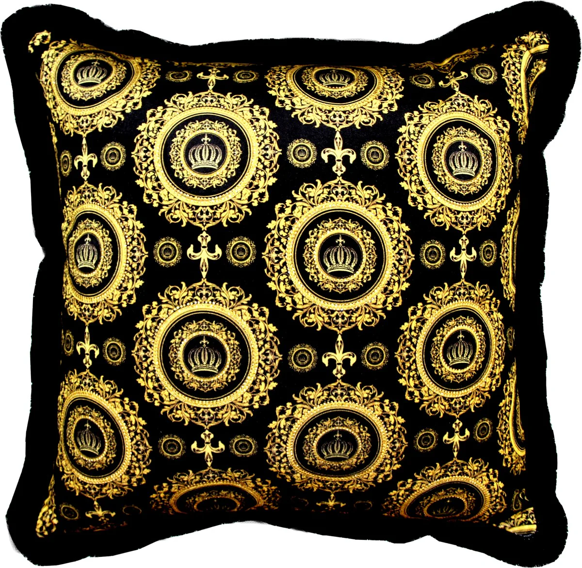 Harald Glööckler luxury decorative cushion Pompöös by Golden Crowns 50 x 50 cm - Glööckler cushion with glittering stones