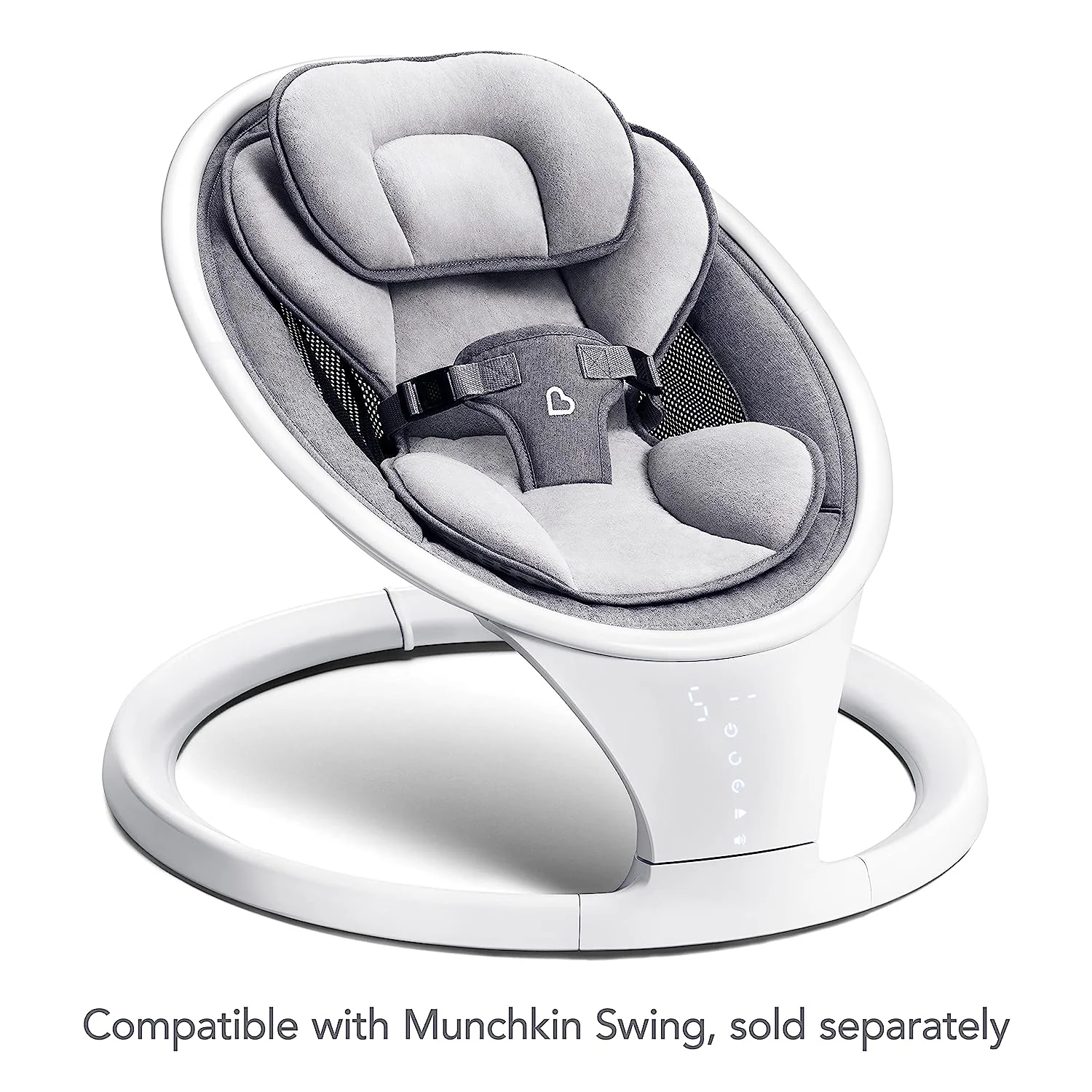 Bluetooth-fähige, leichte Babyschaukel mit natürlicher Bewegung in 5 Bewegungsbereichen, inklusive Fernbedienung