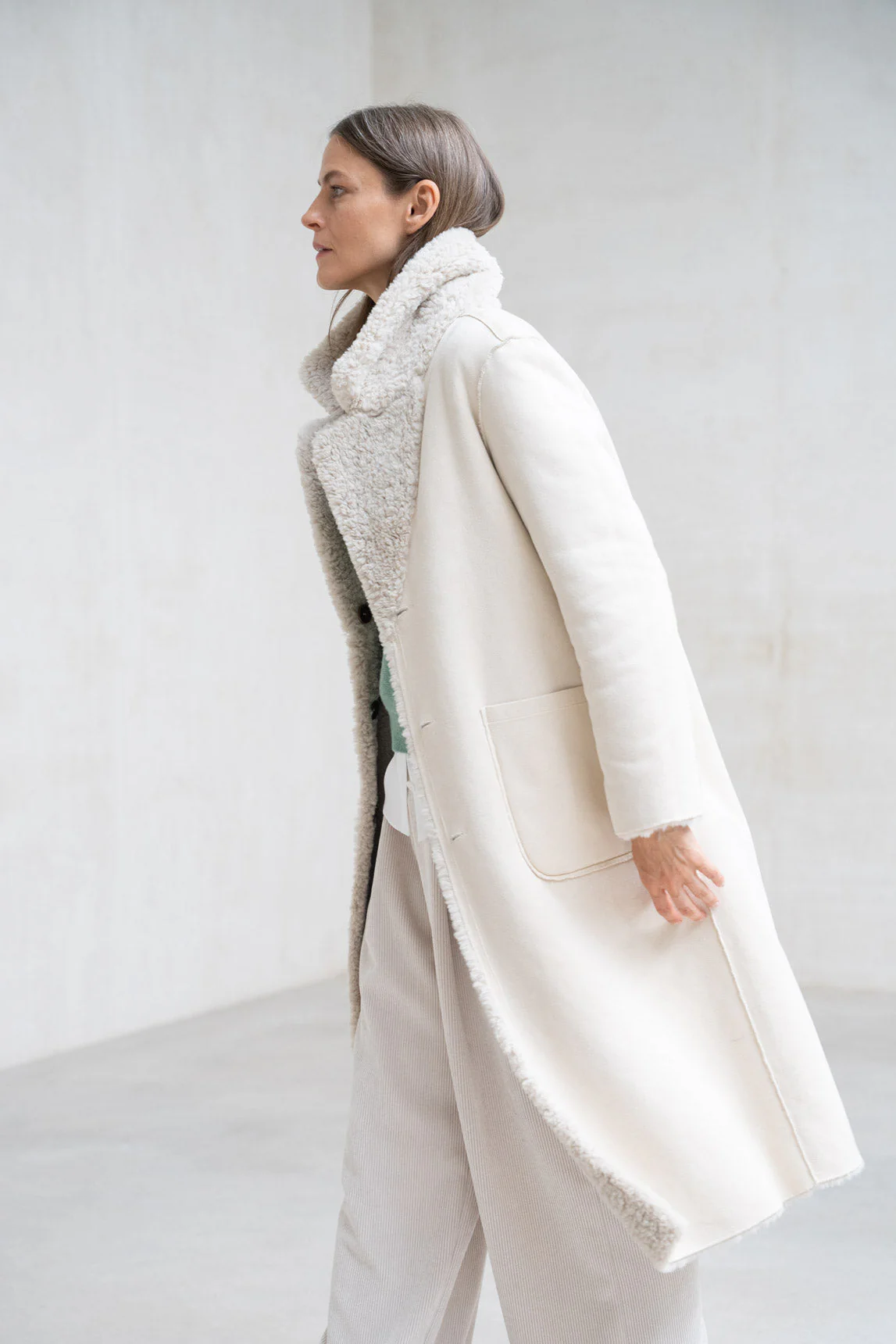 Rivera-Spain Wendemantel aus Lecce in Ecru