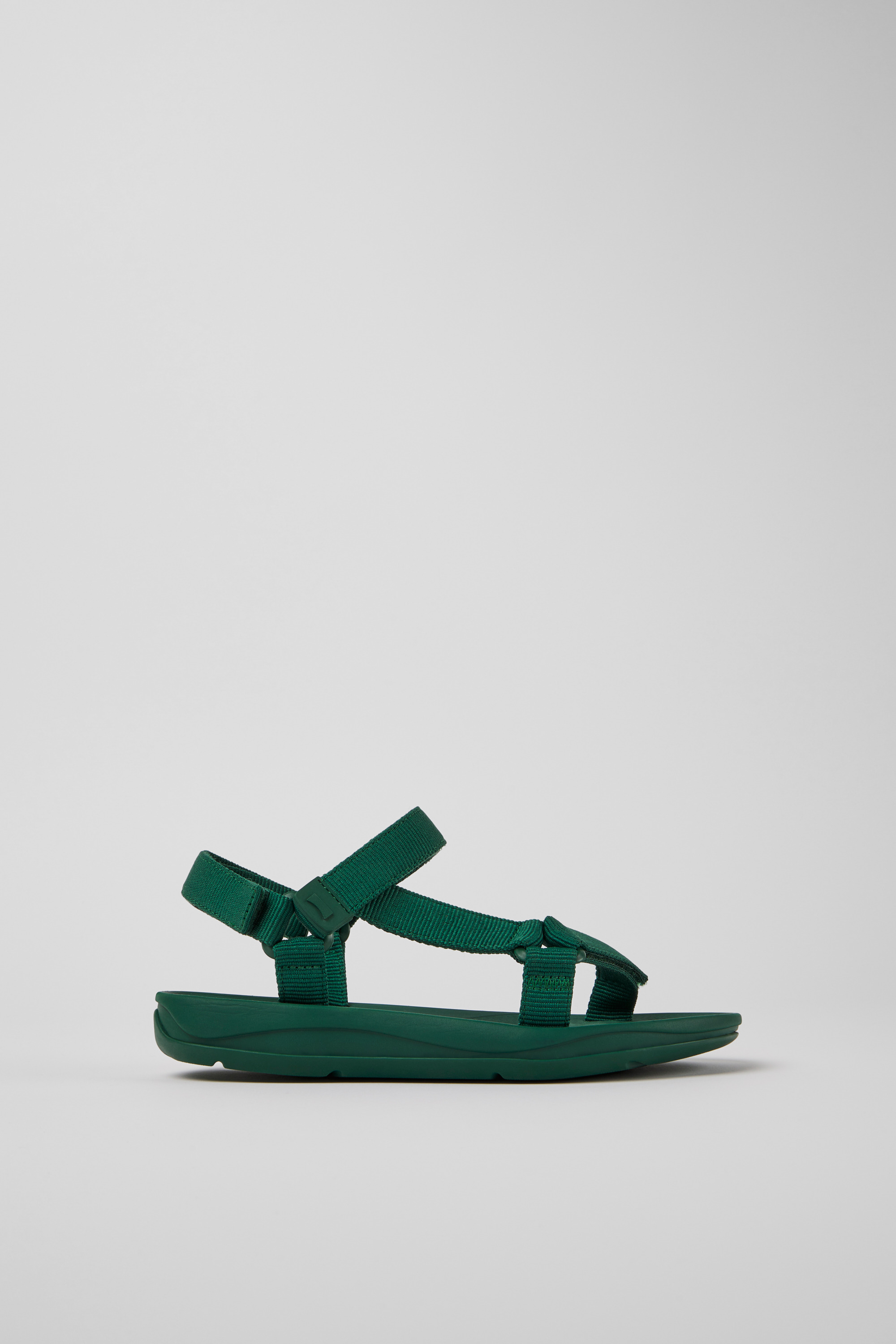 Match - Grüne textile Sandalen für Damen