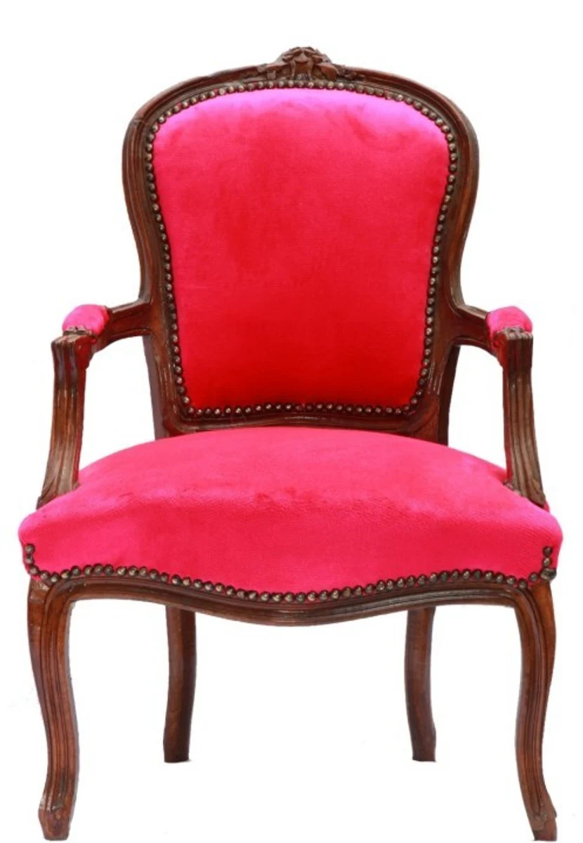 Baroque salon chair pink / brown