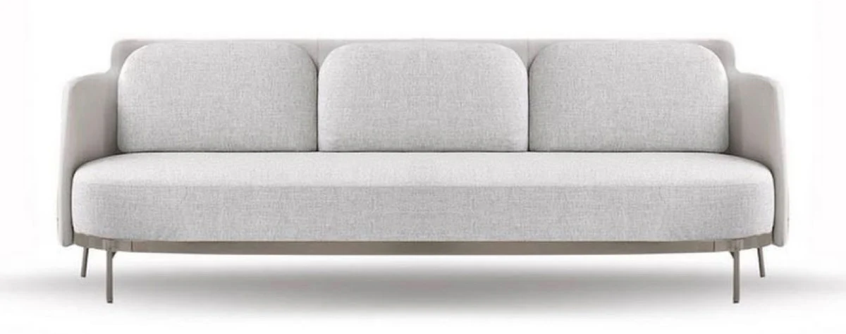 Luxury 3 seater sofa gray / bronze 220 cm - living room & hotel furniture