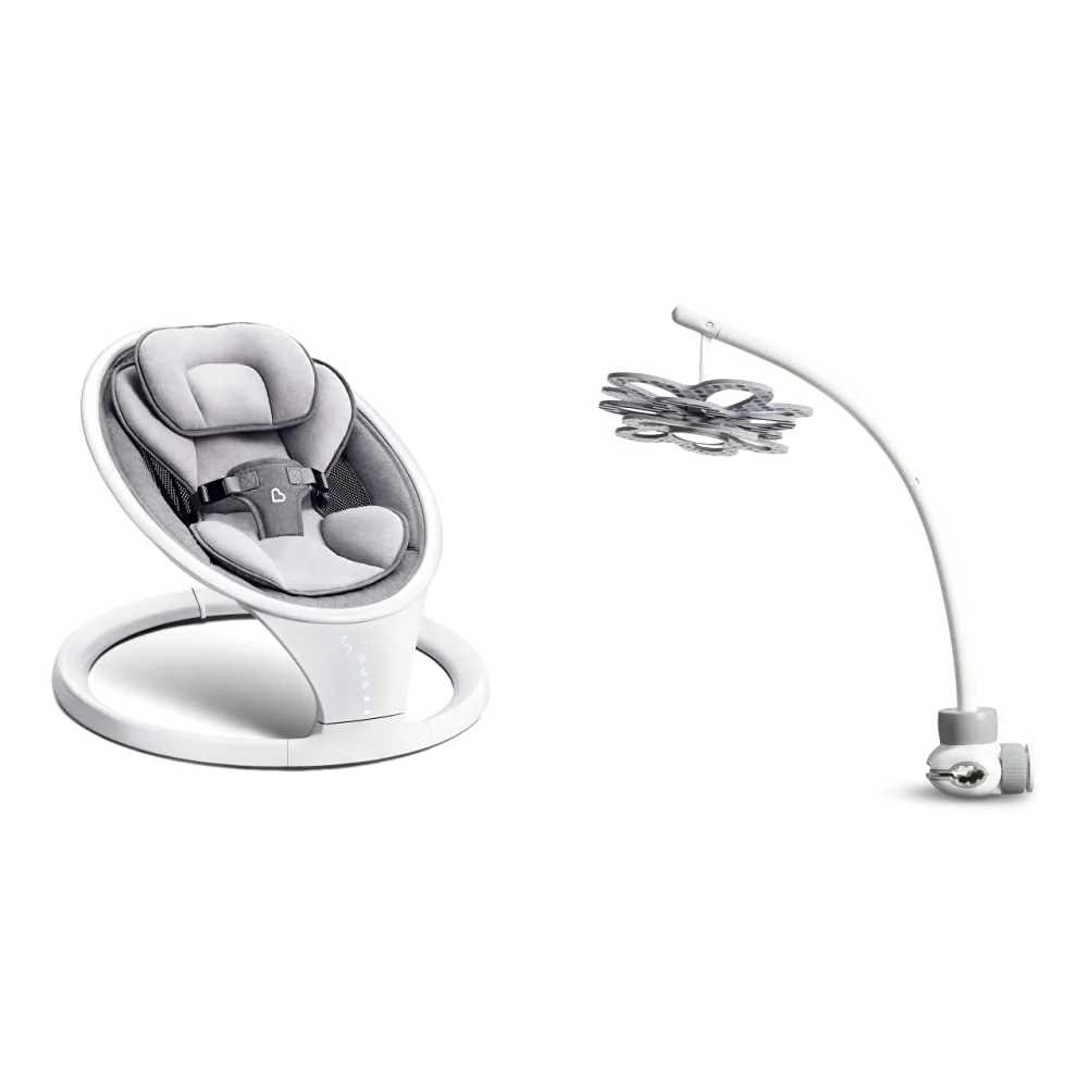 Bluetooth-fähige, leichte Babyschaukel mit natürlicher Bewegung in 5 Bewegungsbereichen, inklusive Fernbedienung