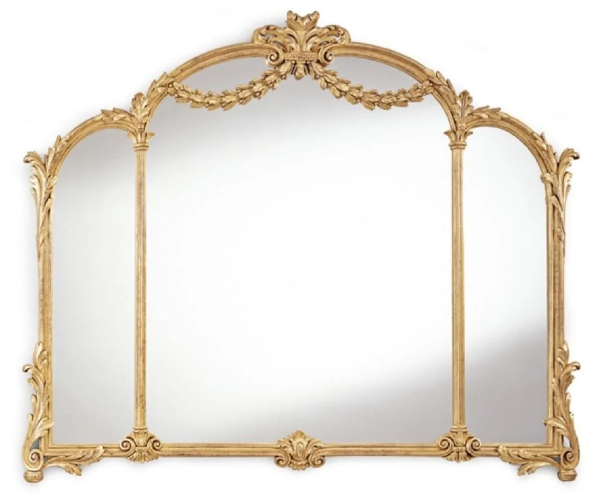 Luxury Baroque Mirror Gold - Handmade Italian Baroque Style Wall Mirror - Luxury Furniture in Baroque Style - Magnificent Baroque Furniture - Made in Italy - Luxury Quality