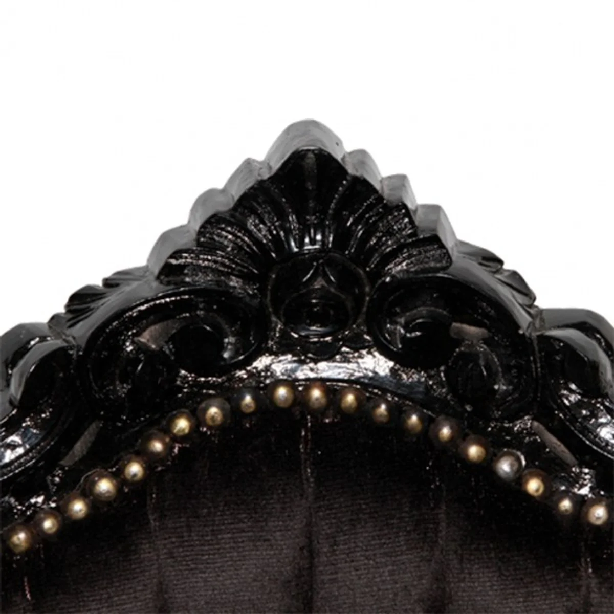 Baroque Dining Chair Black / Black Bling Bling