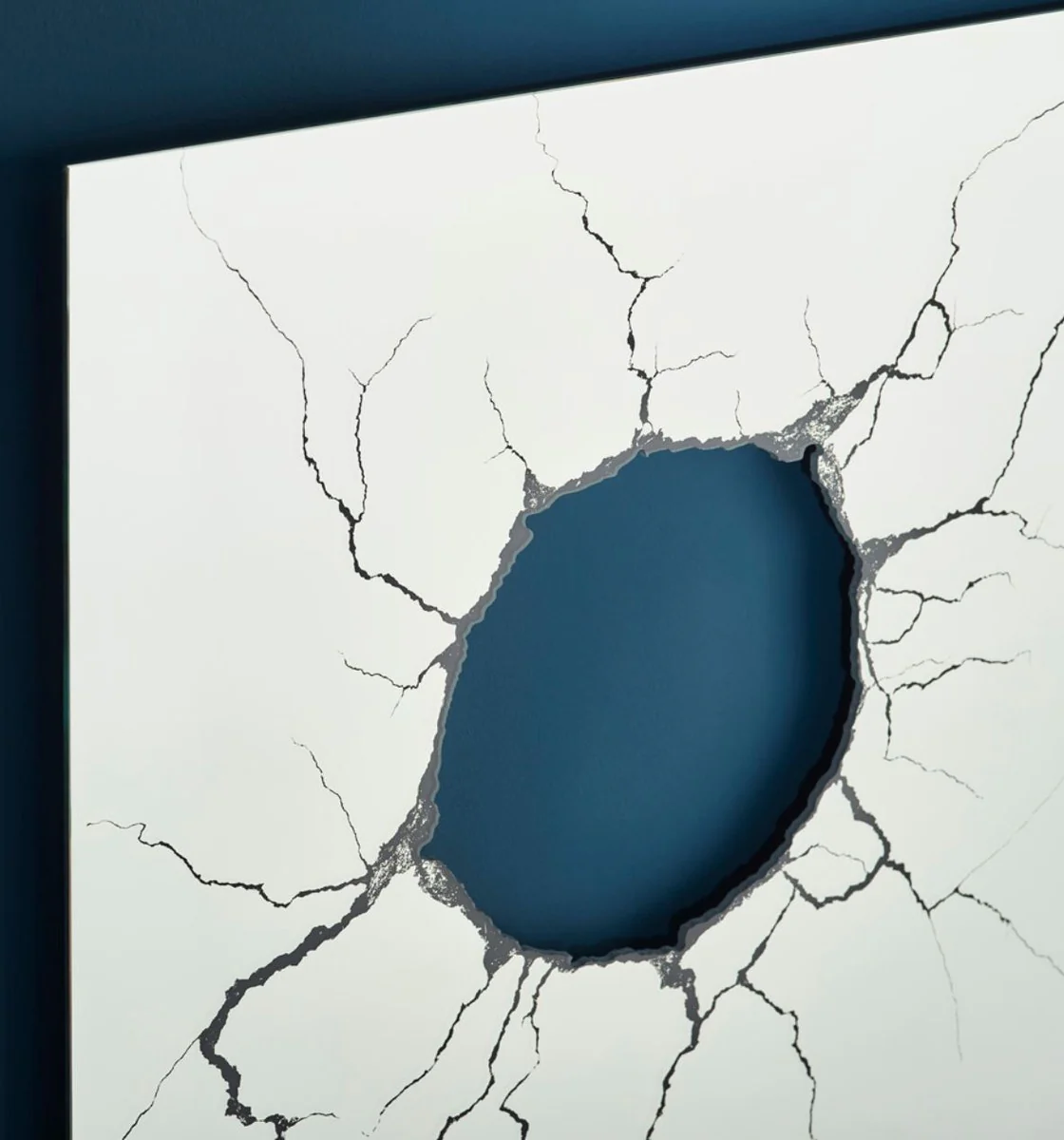 Luxury living room wall mirror 120 x H. 80 cm - designer mirror with hole