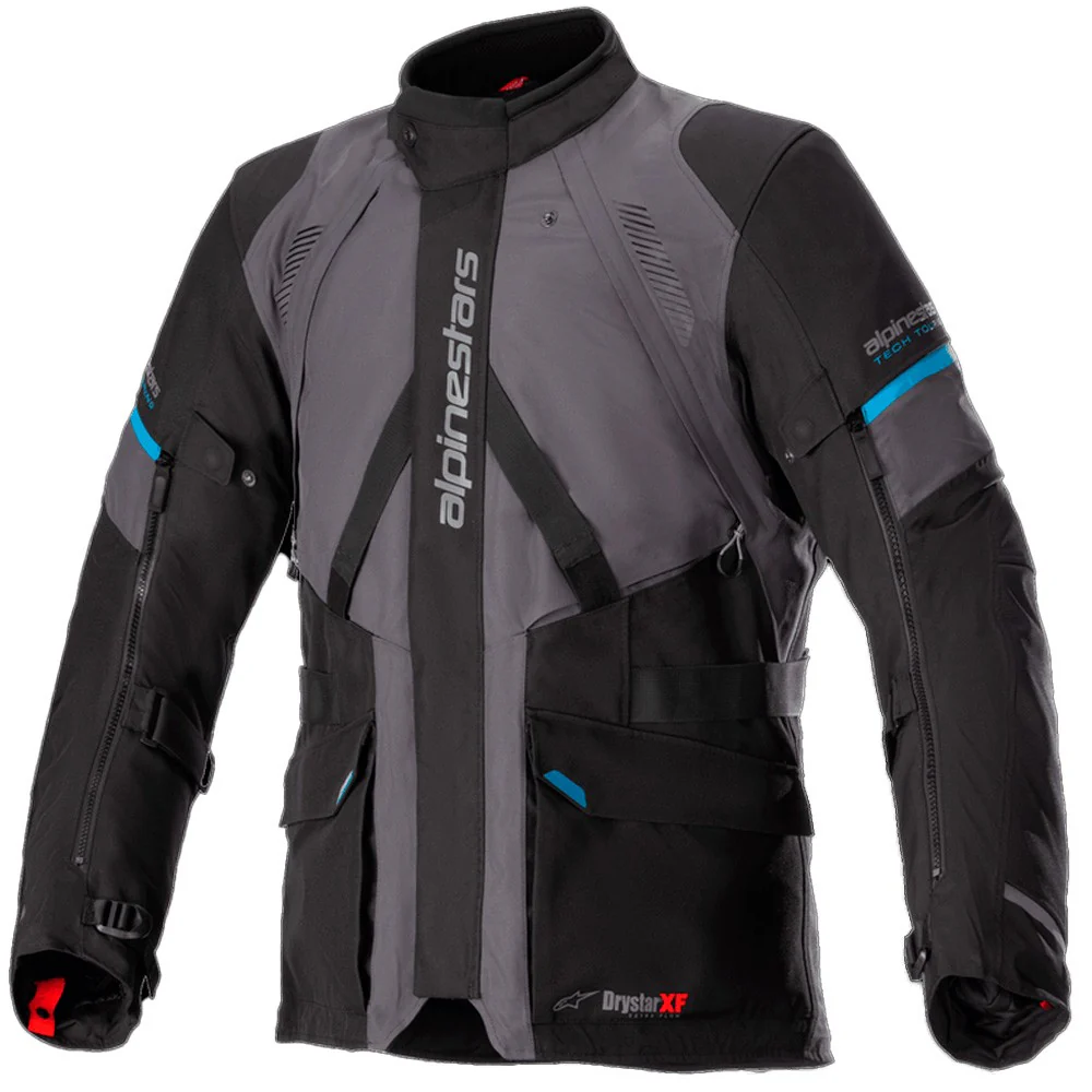 CHAQUETA 4 ESTACIONEN ALPINESTARS MONTEIRA DRYSTAR XF - GRIS / NEGRO / AZUL