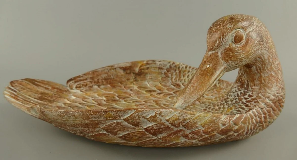 Deko Holz Schale Schwan Braun 38 cm - Küchen & Tisch Dekoration