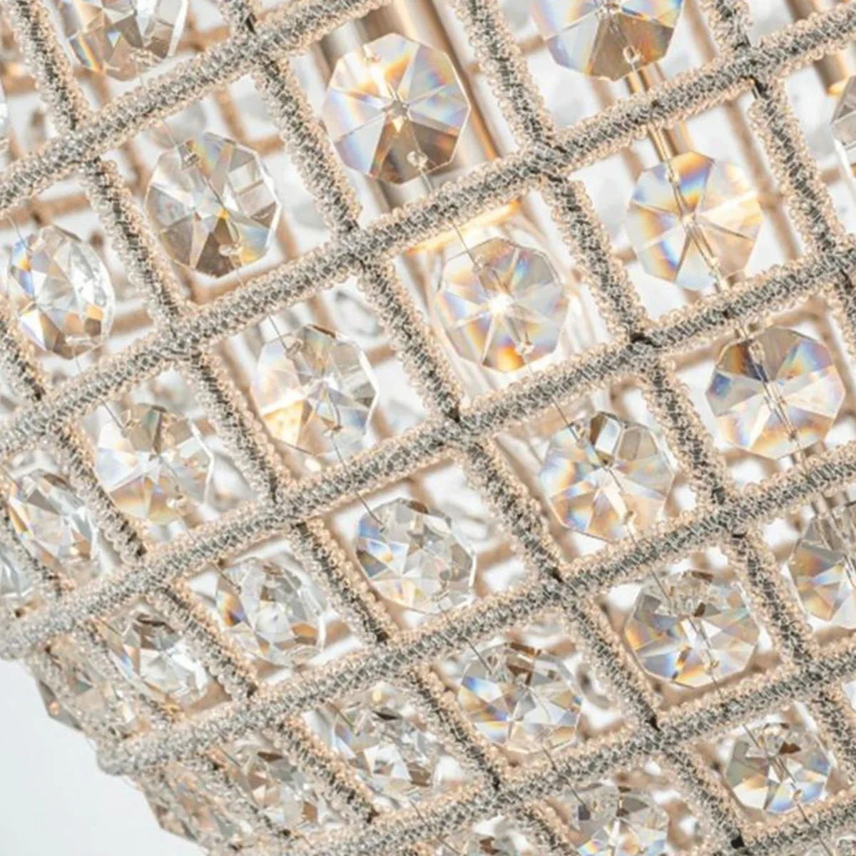 Baroque crystal chandelier silver Ø 38 x H. 65 cm - Baroque lights