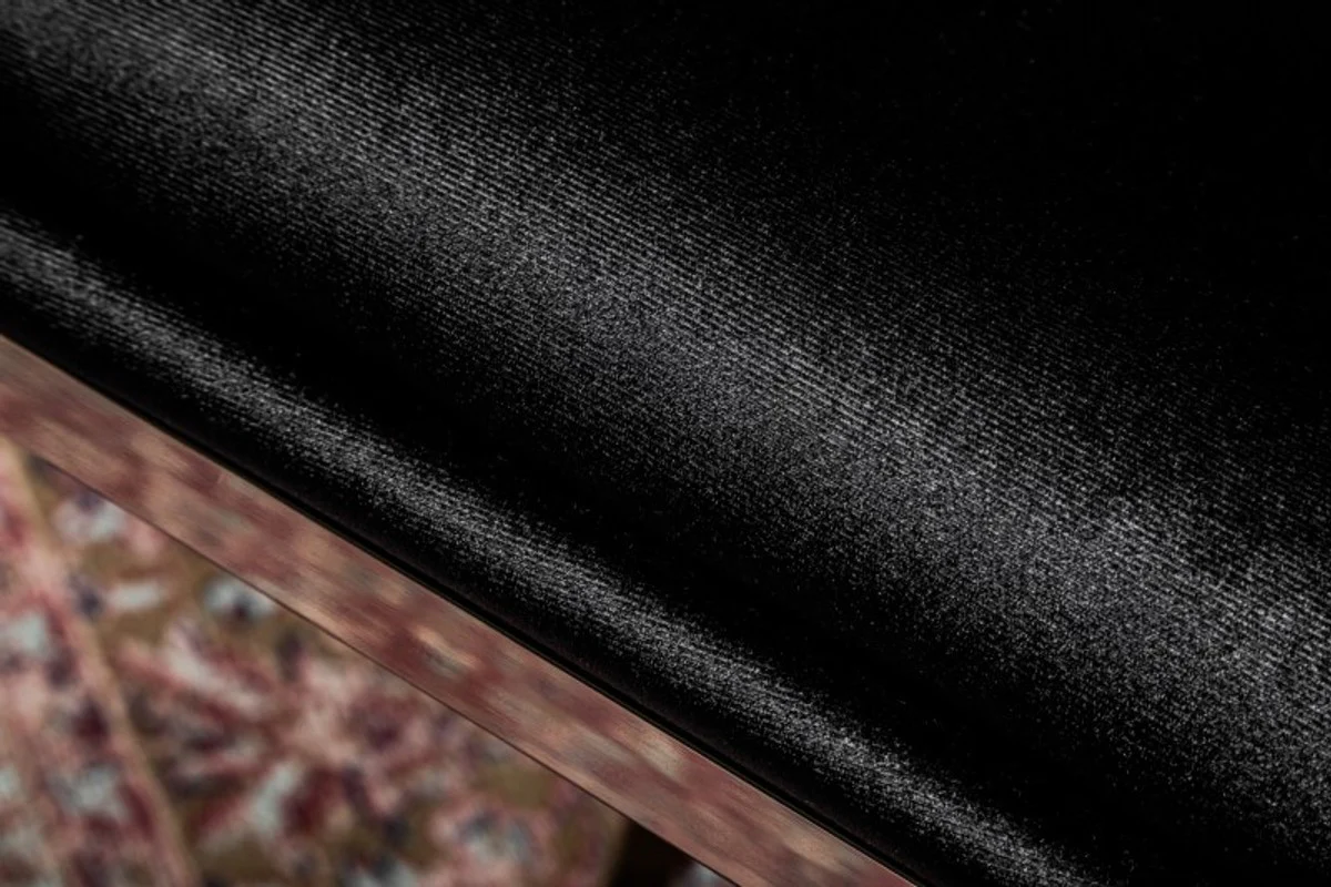 Designer dining room chair silver / black 61 x 60 x H.79 cm - Dining room furniture