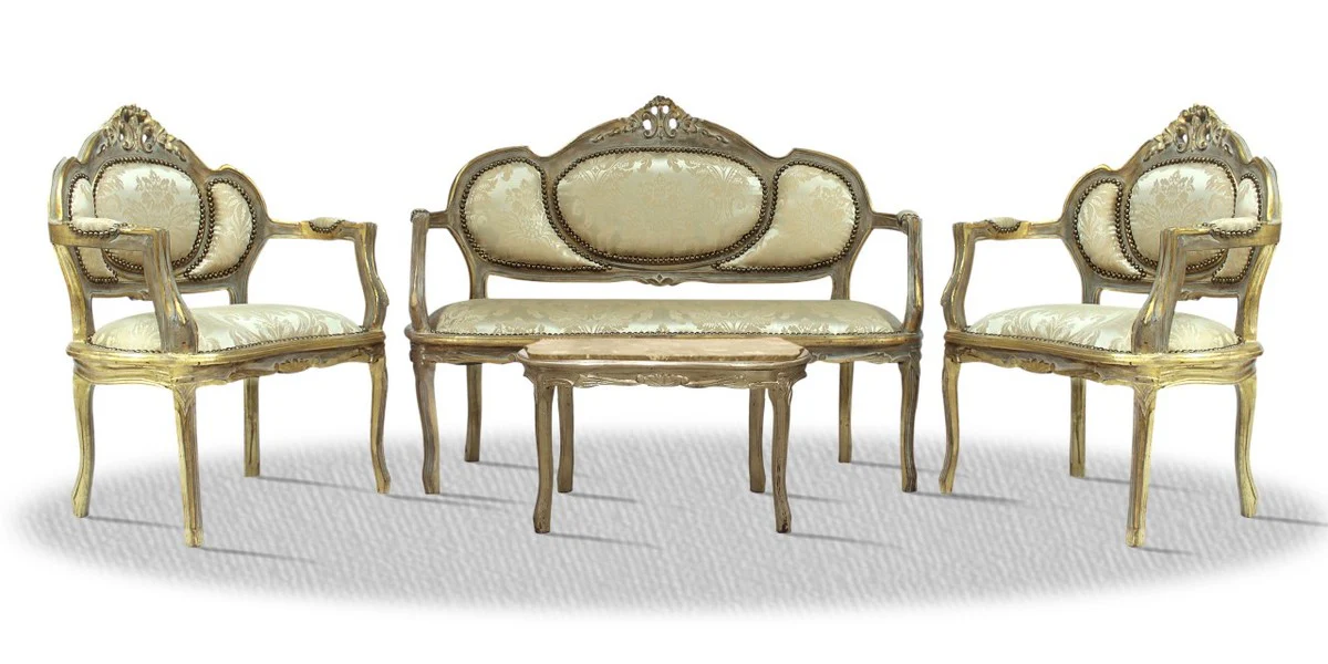 Baroque Salon Set Antique Gold - Luxury Furniture
