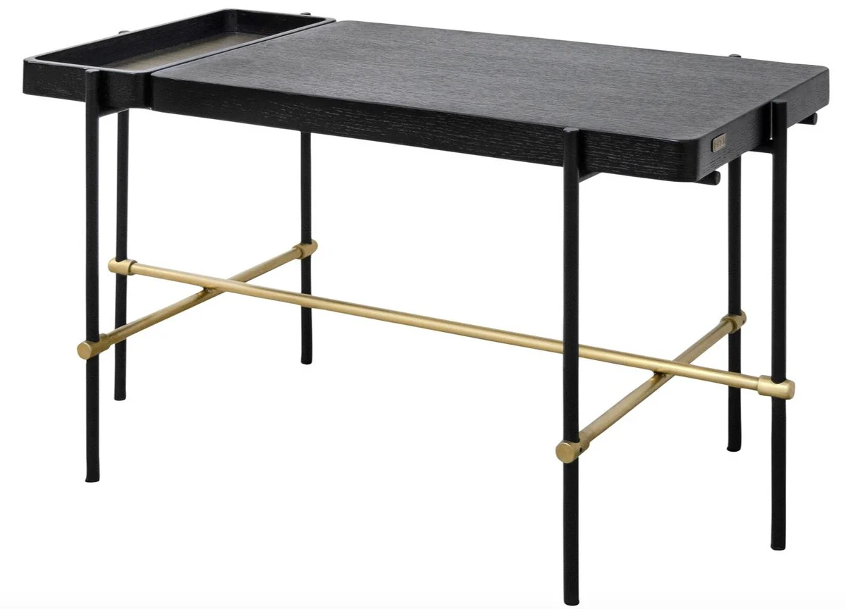 Luxury hotel coffee table black / gold 80 x 40 x H. 45 cm - Hotel Furniture
