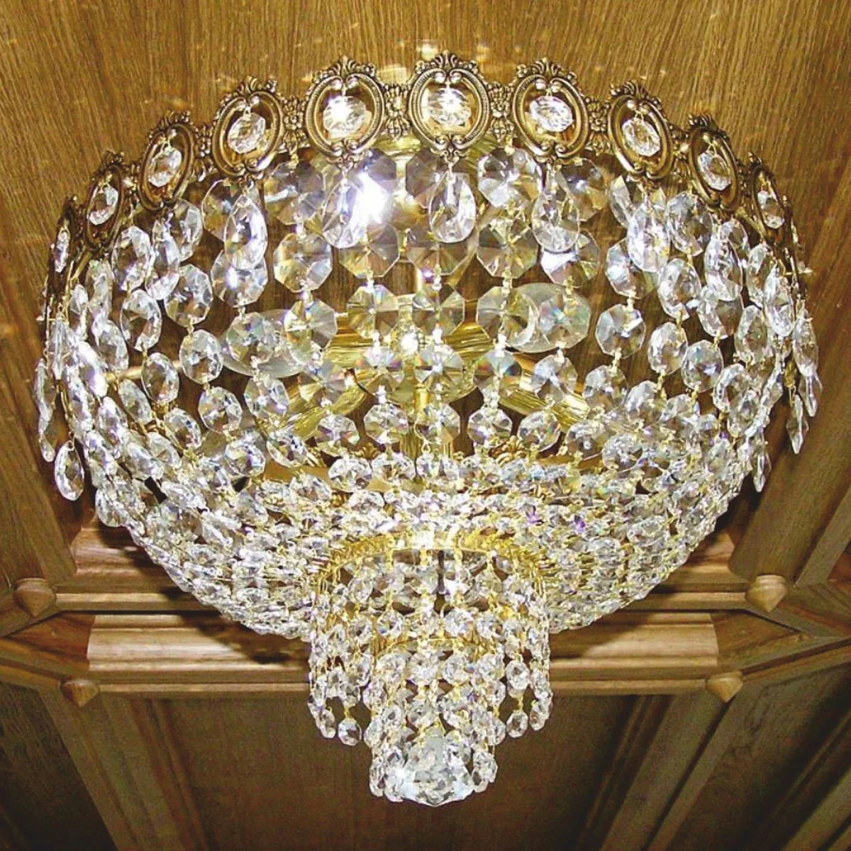 Luxury Baroque crystal glass ceiling light gold Ø 45 cm - Baroque lights